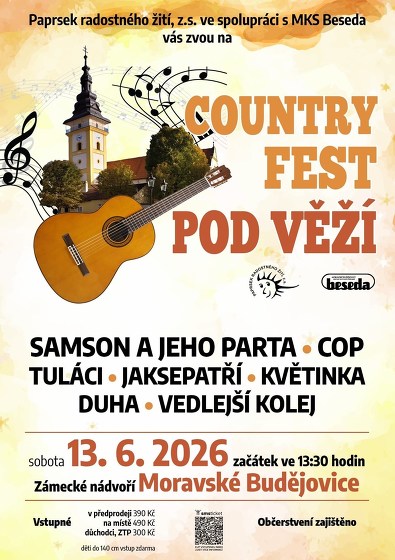 Plakát události Country fest pod věží