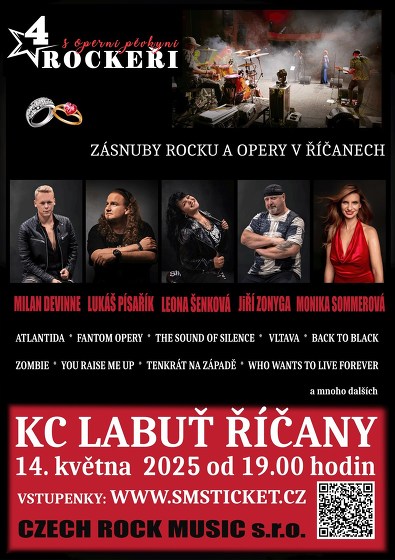 Plakát události 4 ROCKEŘI s operní pěvkyní
