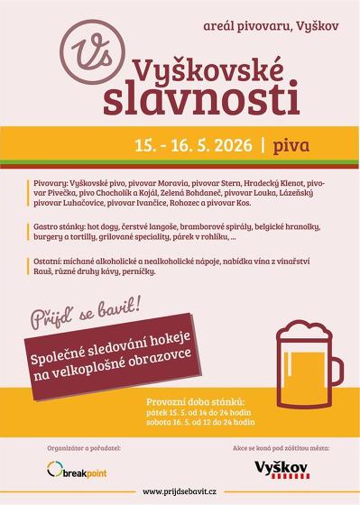 Plakát události Vyškovské slavnosti piva