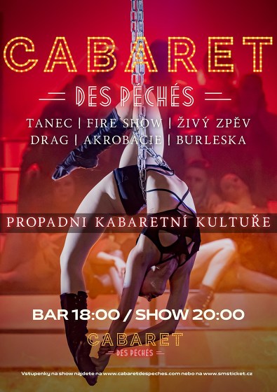 Plakát události Cabaret des Péchés: Večer plný českých a slovenských hitů