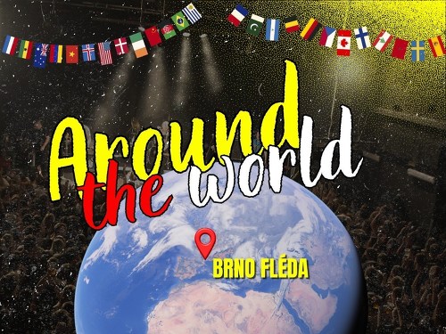 Plakát události Around the world party x 16/3 x Fléda