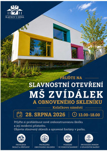 Slavnostní otevření MŠ Zvídálek a obnoveného skleníku