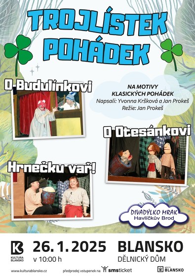 Plakát události Nedělní pohádka - Trojlístek pohádek