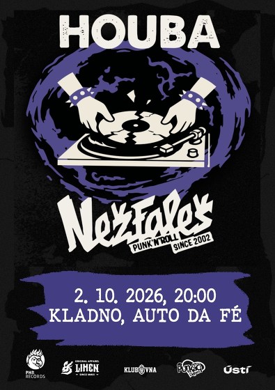 Plakát události HOUBA /NEZFALEŠ 2026 + special guest: RECKLESS