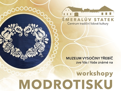 Plakát události Workshopy modrotisku na Šmeralově statku