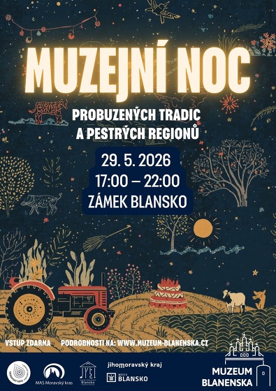 Plakát události Muzejní noc probuzených tradic a pestrých regionů