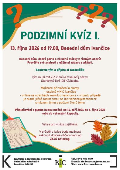 Plakát události Podzimní kvíz I. 2026