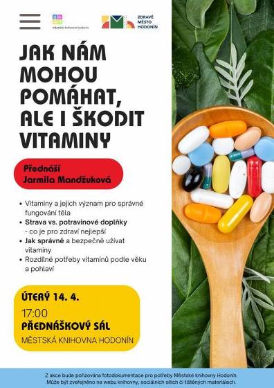 Plakát události Jak nám mohou pomáhat ale i škodit vitamíny - DNY ZDRAVÍ 2026