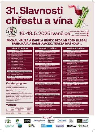 Plakát události 31. Slavnosti chřestu a vína v Ivančicích