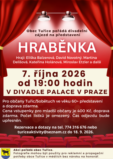 Plakát události Divadelní zájezd na představení Hraběnka