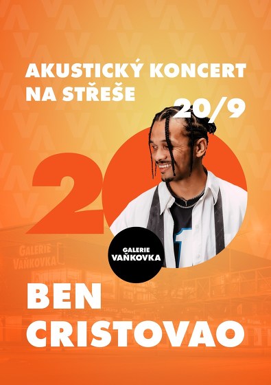 Plakát události Ben Cristovao akusticky na střeše Vaňkovky