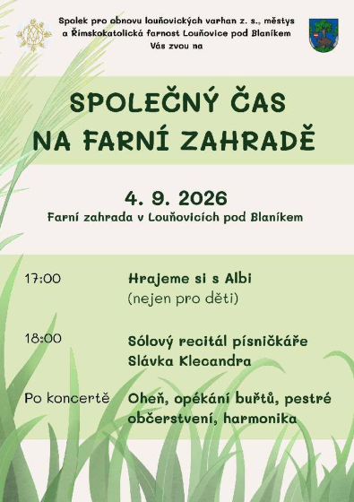 Plakát události Společný čas na farní zahradě