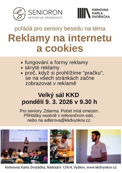 Plakát události SeniorOn: Reklamy na internetu a cookies