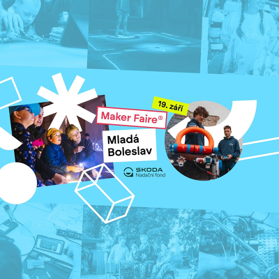 Plakát události Maker Faire Mladá Boleslav - Přehlídka inovátorů a vynálezců