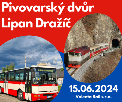 Plakát události Historickým vlakem do pivovaru Lipan
