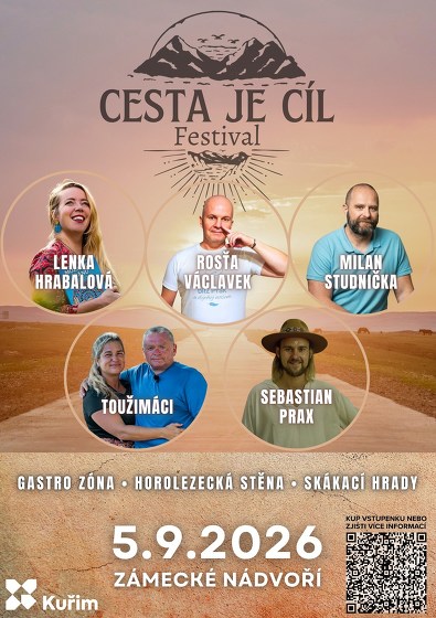 Plakát události CESTA JE CÍL - Toužimáci • Lenka Hrabalová • Milan Studnička