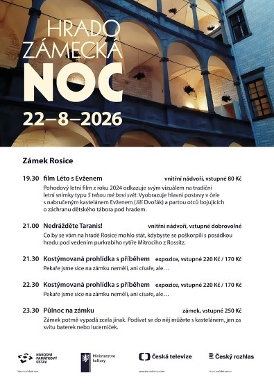 Plakát události Kostýmovaná prohlídka zámku Rosice s příběhem