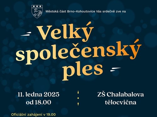 Plakát události Velký společenský ples 2025