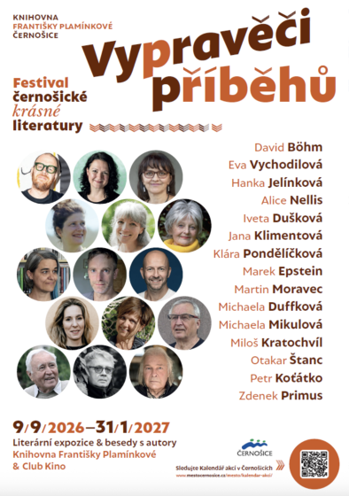 Plakát události Vypravěči příběhů: Festival černošické krásné literatury
