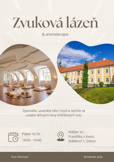 Plakát události Zvuková lázeň & aromaterapie