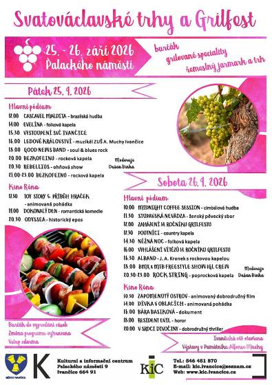 Plakát události Svatováclavské trhy a Grilfest 2026