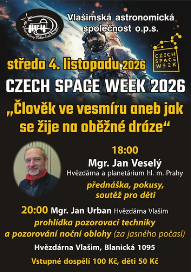 Plakát události Člověk ve vesmíru aneb jak se žije na oběžné dráze