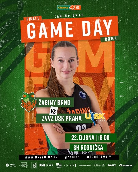 Plakát události FINÁLE ŽBL: Žabiny Brno - ZVVZ USK Praha