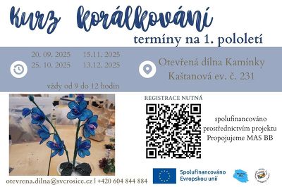 Plakát události Korálkování (termíny na 1. pololetí)