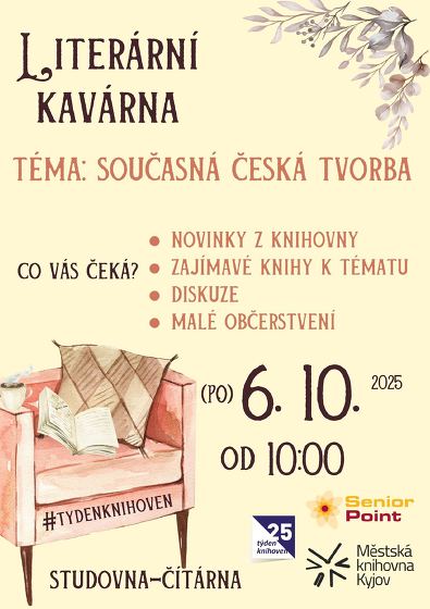 Plakát události Literární kavárna: současná česká tvorba
