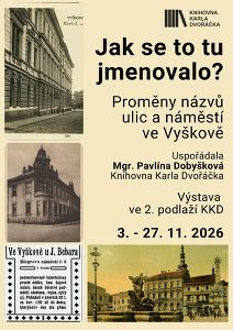 Výstava: Jak se to tu jmenovalo – proměny názvů ulic a náměstí ve vyškově