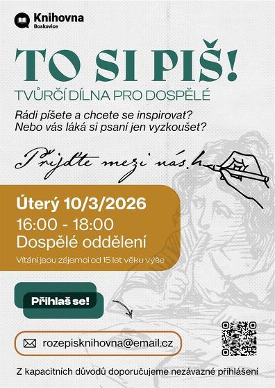 Plakát události To si piš! Boskovice