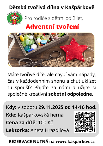 Plakát události Dětská adventní dílna