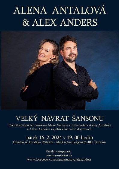 Plakát události Alena Antalová & Alex Anders - Velký návrat šansonu!