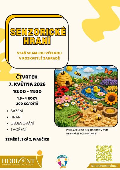 Plakát události Rozkvetlá zahrada plná včelek-senzor.hraní
