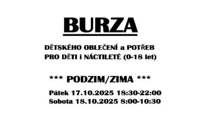 Plakát události Burza dětského oblečení a potřeb pro děti i náctileté (0-18 let)