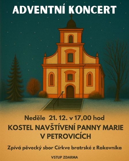 Plakát události Adventní koncert v kostele Navštívení Panny Marie