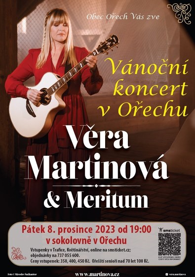 Plakát události Vánoční koncert Věry Martinové v Ořechu