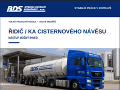Bítešská dopravní společnost spol. s r. o. nabízí práci na pozici Řidič cisternového návěsu v obci Velké Meziříčí