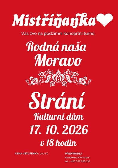 Plakát události Rodná naša Moravo