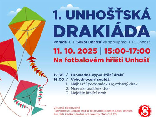 Plakát události Drakiáda v Unhošti