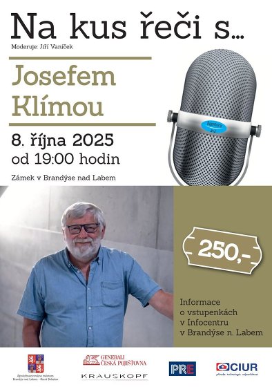 Plakát události Na kus řeči s... Josefem Klímou