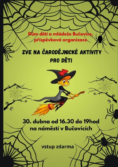 Plakát události Čarodějnické aktivity pro děti
