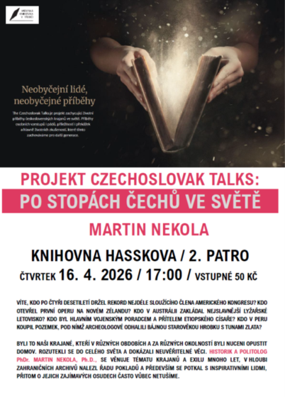 Plakát události Po stopách Čechů ve světě / Martin Nekola