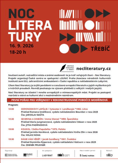 Plakát události Noc literatury