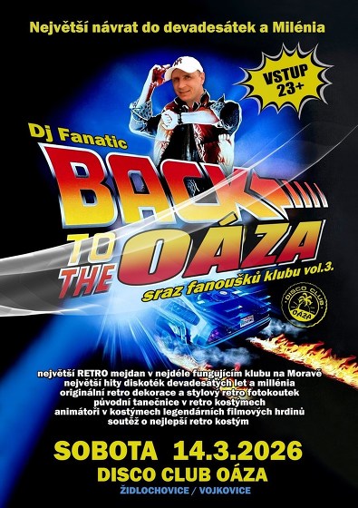 Plakát události Back to the Oáza - sraz fanoušků diskotéky Oáza