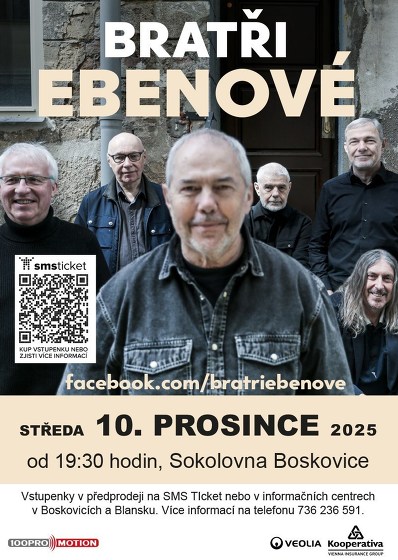 Plakát události Bratři Ebenové v Boskovicích