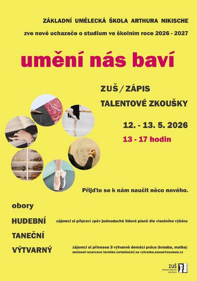 Plakát události ZUŠ talentové zkoušky