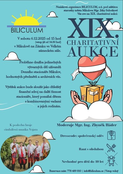 Plakát události XIX. Charitativní aukce
