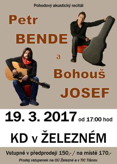 Plakát události Recitál - Petr Bende a Bohouš Josef