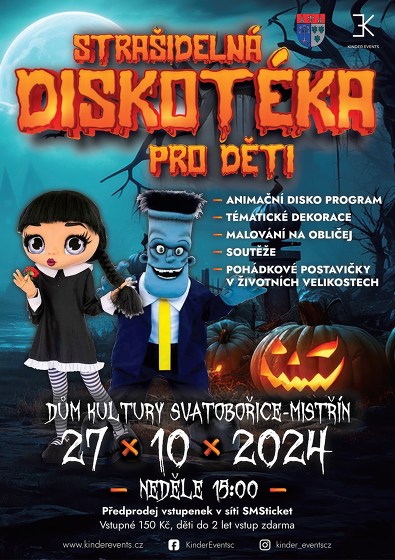 Plakát události Strašidelná diskotéka pro děti